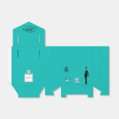 ティール（緑がかった色）グリーン優先バッグ フェイバーボックス (折り畳みなし)