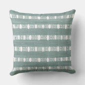 ティール（緑がかった色）グリーン化粧枕 クッション (裏面)