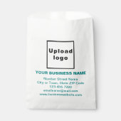 ティール（緑がかった色）グリーン文字ビジネスブランド紙バッグ フェイバーバッグ (正面)