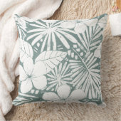 ティール（緑がかった色）グリーン熱帯離れ装飾用クッション クッション (ブランケット)