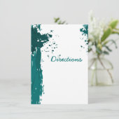 ティール(緑がかった色)グリーン絵を描(ばちゃばちゃ)跳ねる – 方向 エンクロージャーカード (スタンド正面)