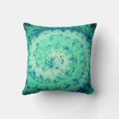 ティール(緑がかった色)グリーン装飾用クッション クッション (裏面)