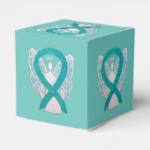 ティール（緑がかった色）グリーン認識度リボンエンジェルパーティー特典ボックス フェイバーボックス (裏面サイド)