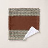 ティール(緑がかった色)グリーン(ダークブラウン) バスタオルセット (ウォッシュタオル)