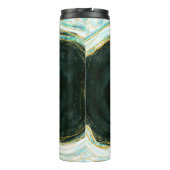 ティール(緑がかった色)グリーン&金ゴールドアゲートマーブルマザーオブザブライド タンブラー (裏面)