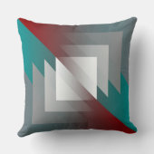 ティール(緑がかった色)グレイの三角形 クッション (裏面)