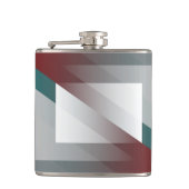 ティール（緑がかった色）グレイの三角形 フラスク (正面)