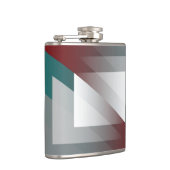 ティール（緑がかった色）グレイの三角形 フラスク (右)