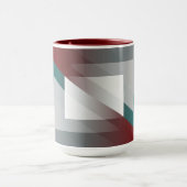 ティール(緑がかった色)グレイの三角形 マグカップ (中央)