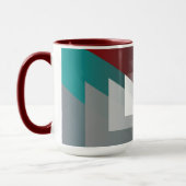 ティール(緑がかった色)グレイの三角形 マグカップ (左)