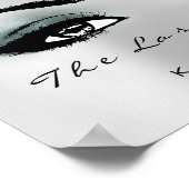 ティール（緑がかった色）グレイ名メイクアップアーティスト美しいスタジオラッシュズ ポスター (角)