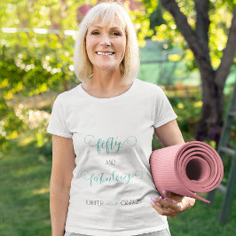 ティール（緑がかった色）グレイ50と素晴らしい誕生日 Tシャツ