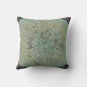 ティール(緑がかった色)グレングライセン抽象芸術型枕 クッション (裏面)