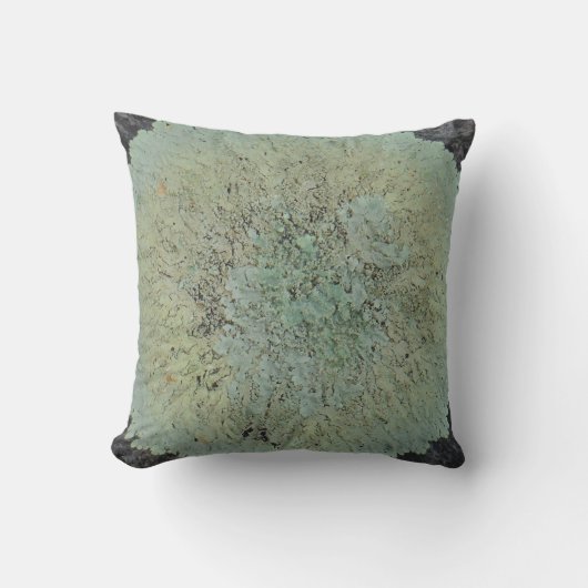 ティール(緑がかった色)グレングライセン抽象芸術型枕 クッション (正面)