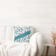 ティール（緑がかった色）グレーガーリーバレーボール模様ネットアクセント