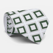 ティール(緑がかった色)グレーグリーン同心円ジオメトリパターン ネクタイ (ロール)