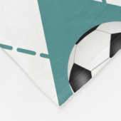 ティール(緑がかった色)グレーサッカーチームのカラーパタアーガイルーン フリースブランケット (角)