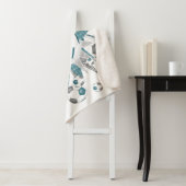 ティール(緑がかった色)グレーサッカーボールが女の子スポーツルームをスター シェルパブランケット (インサイチュ)