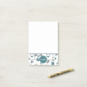 ティール(緑がかった色)グレーサッカーボールガーリースポーツ ポストイット (デスク上)