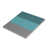 ティール(緑がかった色)、グレーストライプ タイル (側面)