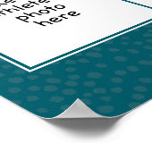 ティール（緑がかった色）グレーチームカラーバスケットボールチームフォト ポスター (角)