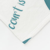 ティール(緑がかった色)グレーバレーボールのコートは私の幸せな場所である フリースブランケット (角)