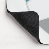 ティール（緑がかった色）グレーバレーボールチームの色の女の子の男の子 マウスパッド (コーナー)