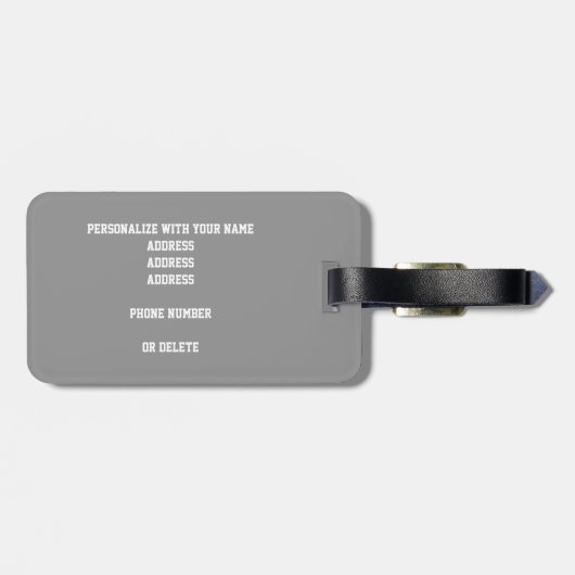 ティール（緑がかった色）グレー白サッカーモノグラムのラゲッジタグ ラゲッジタグ (裏面横)