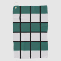 ティール（緑がかった色）グレー黒パタ市松模様にーン