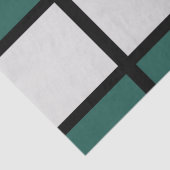 ティール（緑がかった色）グレー黒パタ市松模様にーン 薄葉紙 (詳細)