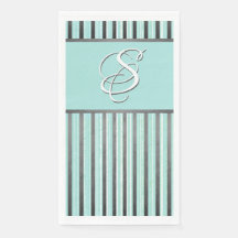 ティール（緑がかった色）、グレー、および白ストライプ色