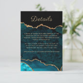 ティール（緑がかった色）ゲート結婚詳細エンクロージャ エンクロージャーカード (スタンド正面)