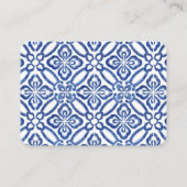 ティール（緑がかった色）、コバルト、レモンおむつラッフルベビーシャワー エンクロージャーカード (裏面)