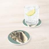 ティール(緑がかった色)コンチシェル コースター (側面)