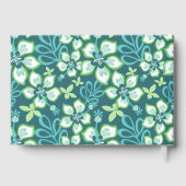 ティール（緑がかった色）コンボにおけるジャングルサーフパターン ゲストブック (裏面)