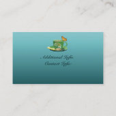 ティール(緑がかった色)コーヒーカップ名刺2 名刺 (裏面)