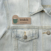 ティール（緑がかった色）コーヒーカップ 名札 (インサイチュ)