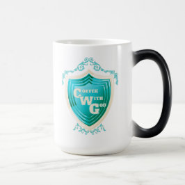 ティール(緑がかった色)コーヒーゴッドデザインモーフマグ モーフィングマグカップ
