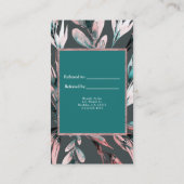 ティール（緑がかった色）コーラルウォーター植物参照フレンドカード 紹介カード (裏面)