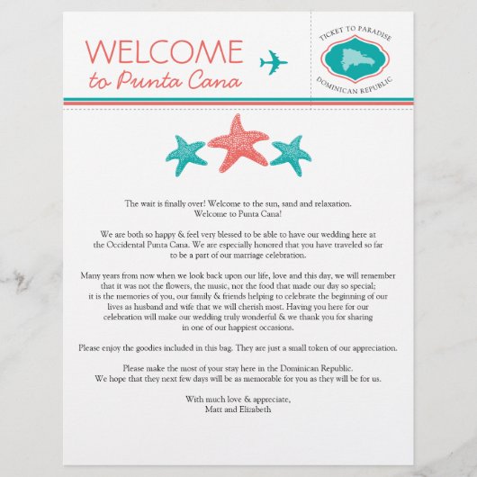 ティール(緑がかった色)コーラルスターフィッシュドミニカ共和国へようこそ (正面)