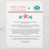 ティール(緑がかった色)コーラルスターフィッシュドミニカ共和国へようこそ (正面/裏面)