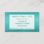 ティール（緑がかった色）コーラルビジネスカード 名刺 (正面)