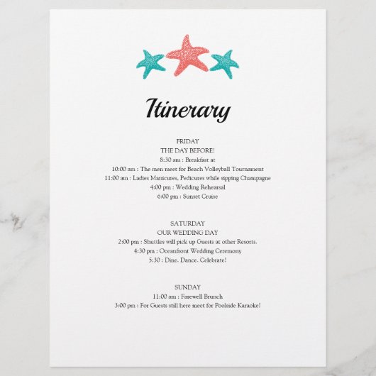 ティール（緑がかった色）コーラルメキ結婚シコの歓迎レター (裏面)