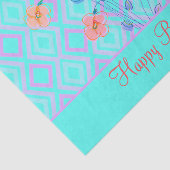 ティール（緑がかった色）コーラルレッドティッシュペーパーとピンク 薄葉紙 (詳細)