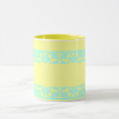 ティール（緑がかった色）ゴシッ縁どクコーヒーマグ マグカップ (中央)