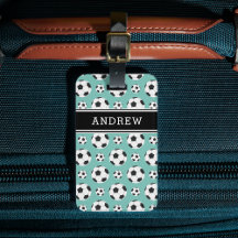 ティール（緑がかった色）サッカーボールパターンキッドボーイガールプレーヤー名