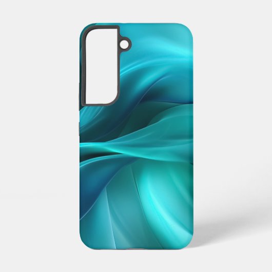 ティール（緑がかった色）サテン SAMSUNG GALAXYケース (裏面)