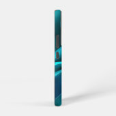 ティール（緑がかった色）サテン SAMSUNG GALAXYケース (右側面)