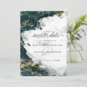 ティール(緑がかった色)サファイアウォーター色Geode BarefootBride™ (スタンド正面)