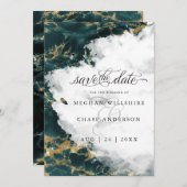 ティール(緑がかった色)サファイアウォーター色Geode BarefootBride™ (正面/裏面)